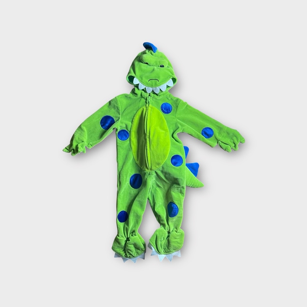Miniwear Y2K Green & Blue Polkadot Dinosaur Costume